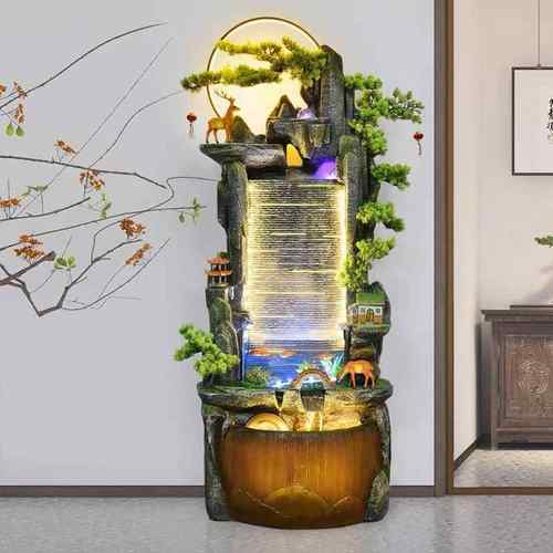 假山流水喷泉水循环办公室客厅鱼池招财风水轮景观乔迁落地摆件