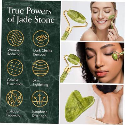 Face Massager Roller Gua sha Jade Store Scraper Roller massa