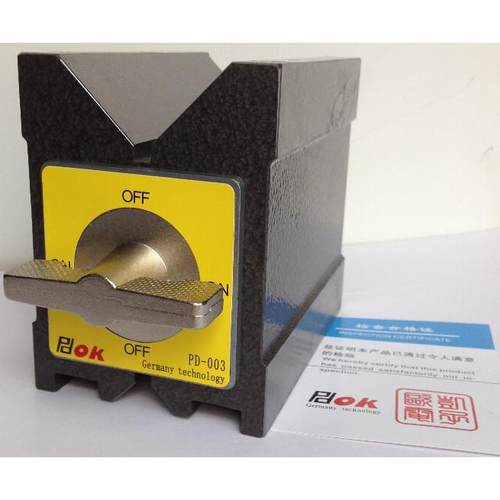 PDOK磁性表座强磁PD-003 磁力V形台线切割磁力三角台V型磁性底座