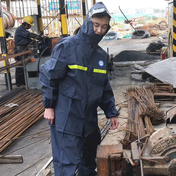 精品雨衣外套男衣全胶针织布雨衣裤防暴雨半身男女单件劳保短款雨