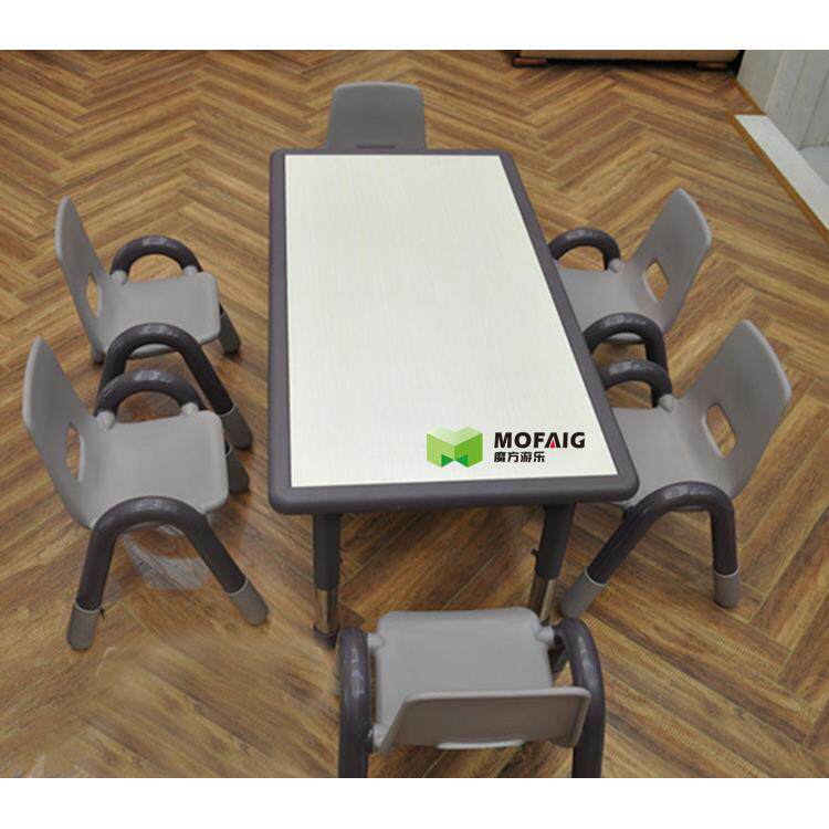 奇特乐幼儿园儿童桌椅学习六人桌6人桌升降长形实木长方桌课桌