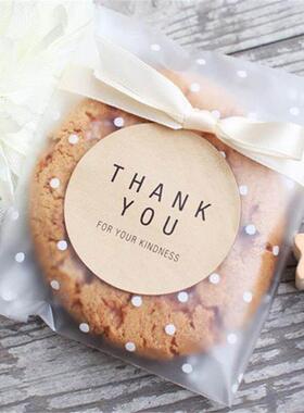 100pcs/lot Translucent dots Plastic cookie packaging bags