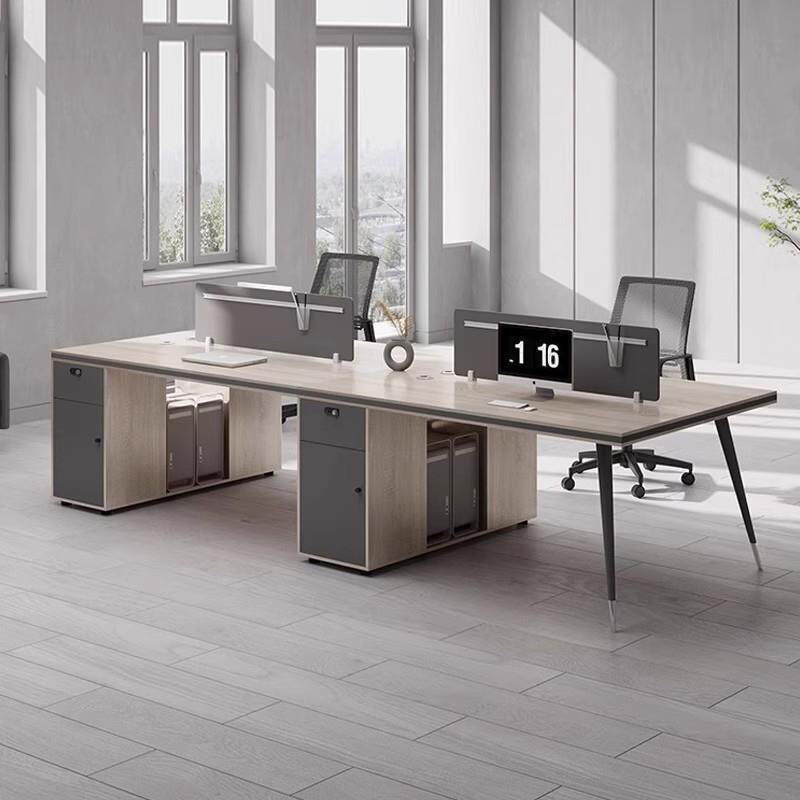 职员办公桌椅组合四人位简约现代卡座员工位办公室屏风工位电脑桌