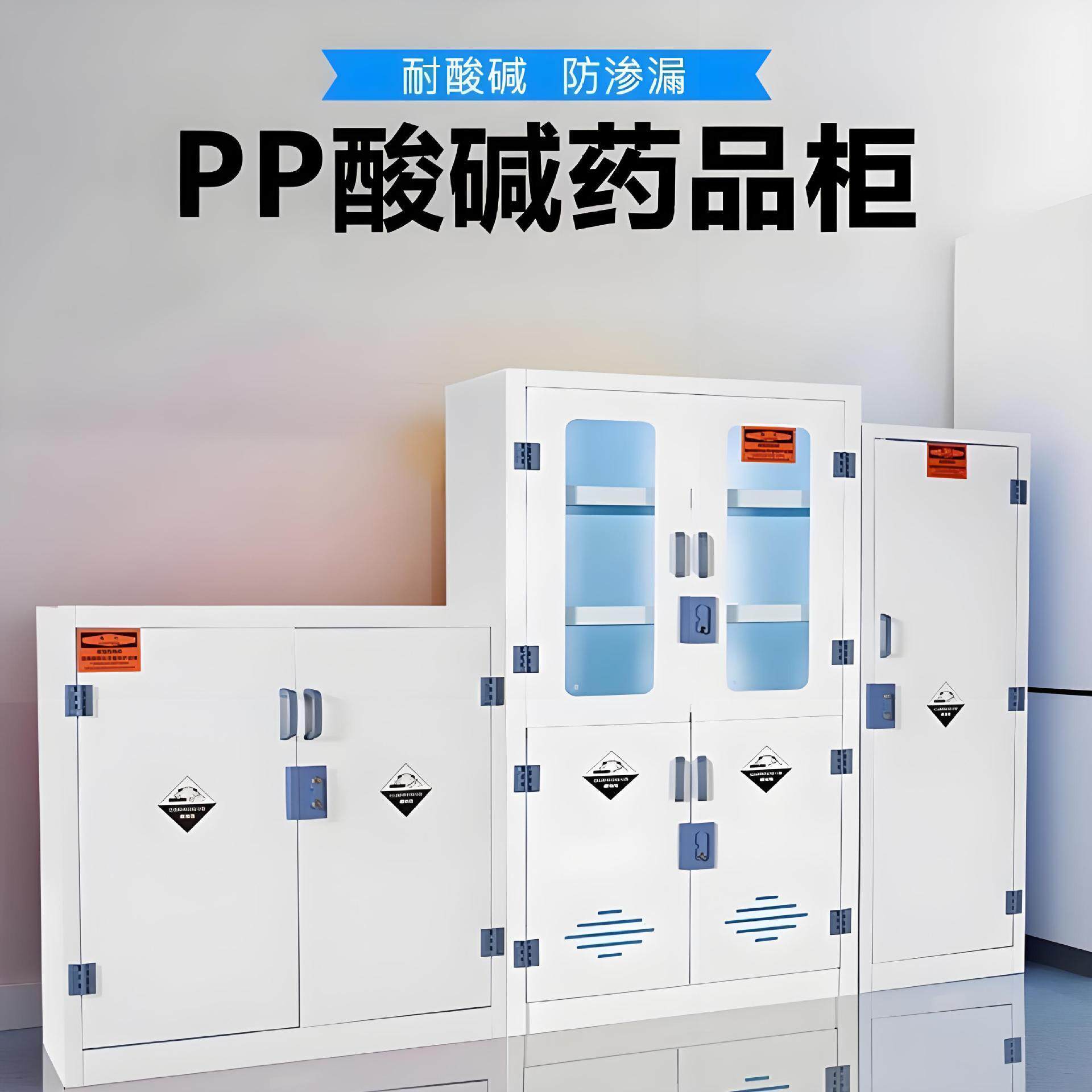 PP酸碱柜实验室强酸碱盐酸硫酸储存试剂危化学柜防腐蚀双锁器皿柜