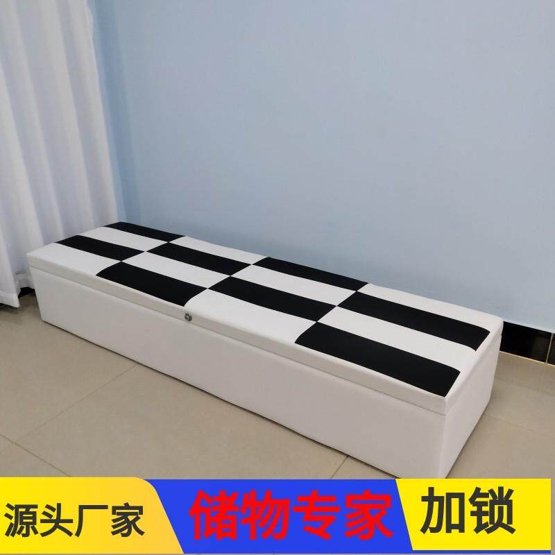 实木换鞋凳可装实体娃娃长条沙发凳服装娃娃箱子皮凳床尾加锁隐藏