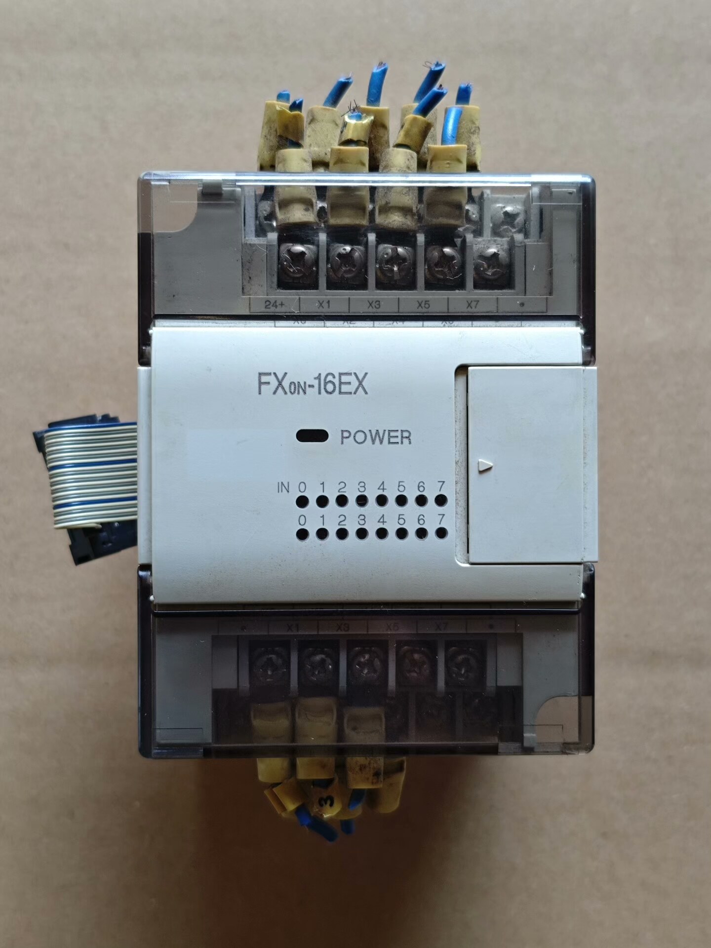 三菱PLC模块 FXON-16EX 剪线拆机，实物拍摄，功能