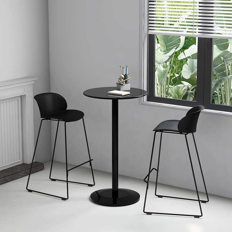 需定制圆吧台桌餐桌商用店铺吧桌奶茶店高桌子酒吧咖啡桌圆桌休闲