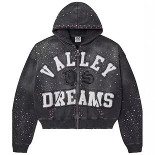 newvalley sport dept streetwear vintage washed hoodie y2k