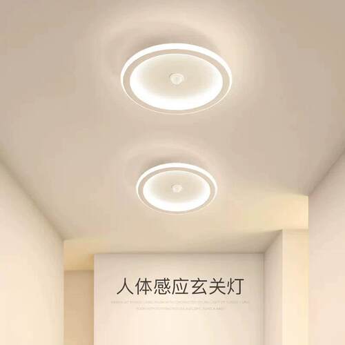 简约代人感应灯led过道灯体廊灯入户门厅灯楼梯现827间光走控吸顶