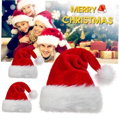 Christmas Hat+3D Santa Claus Beard Masks for Adult Kids