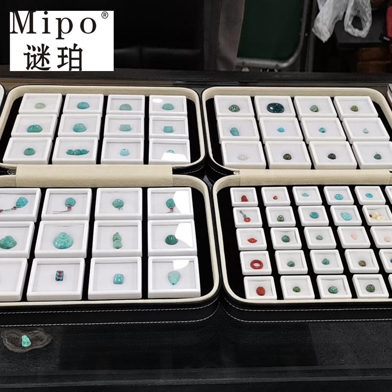 裸石盒 裸钻样品盒 透明塑料盒 宝石彩宝盒箱 戒面展示盒 拉