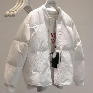 2025年冬季新款保暖棉服女宽松纯色棒球服领慵懒风面包服外套ins