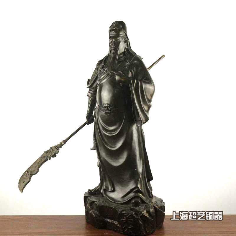 铜武财神关公像摆件关二爷武圣大号办公室工艺品摆件