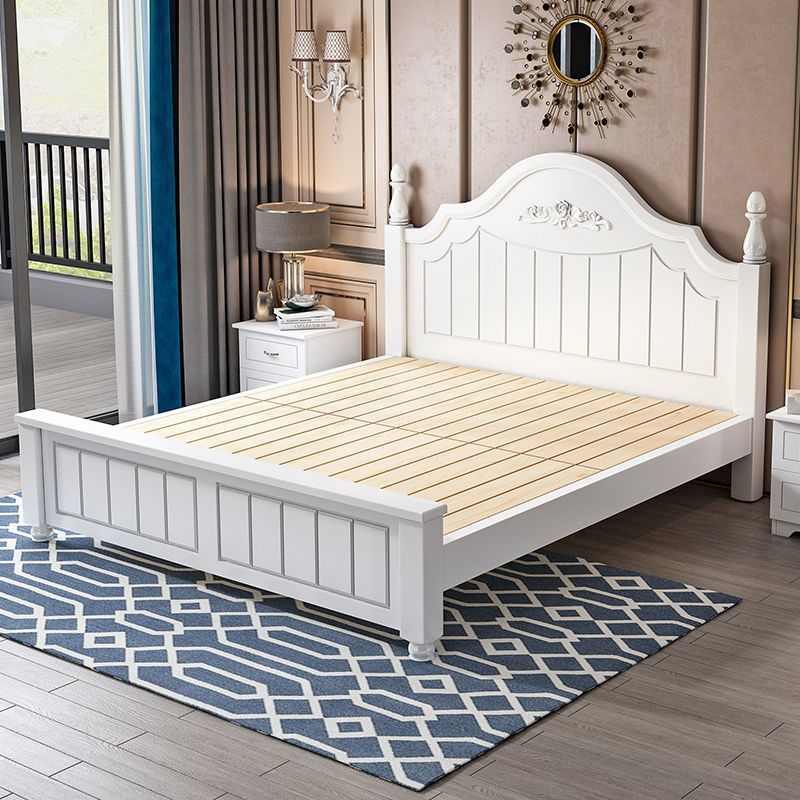 家用主卧实木床现代简约1.8米双人床出租房1.5米经济型轻奢单人床