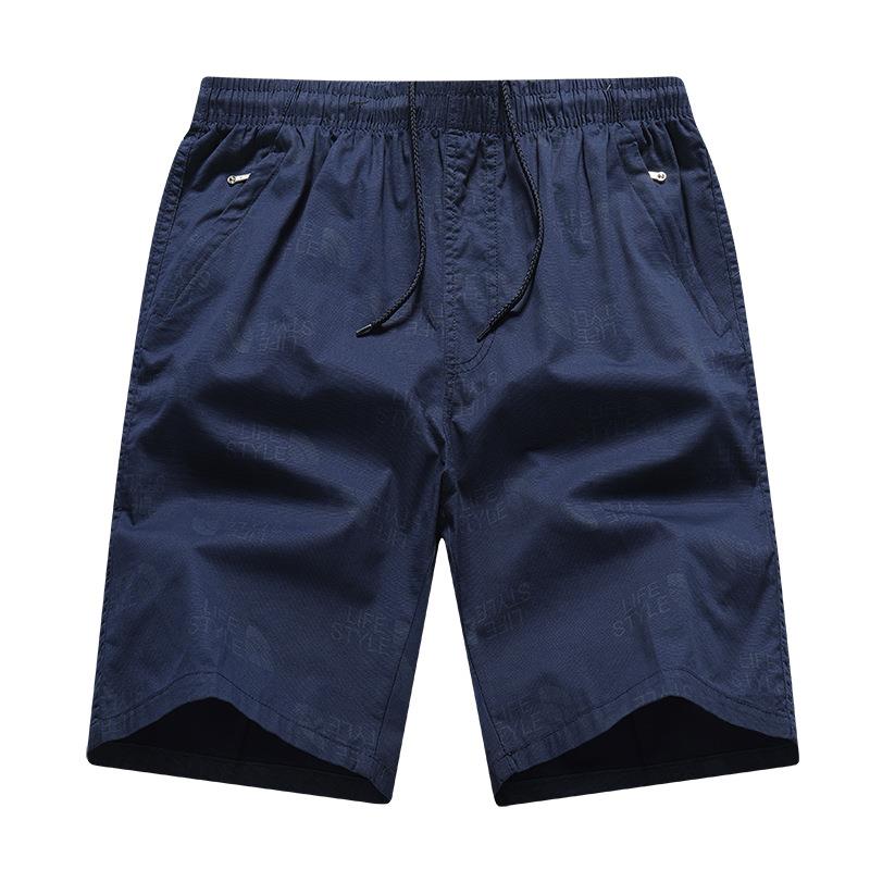 Mens shorts youth solid color elastic waist pants beach