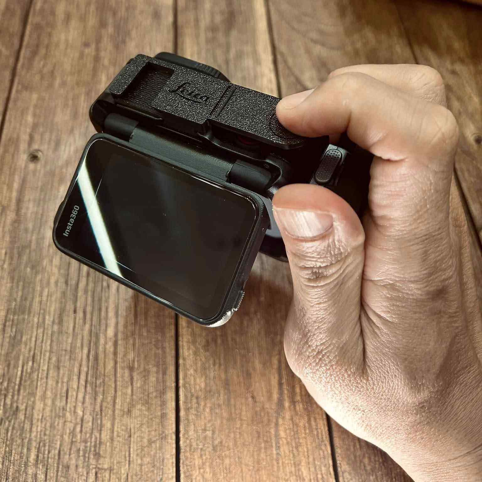 适用AcePro2兔笼快拆街拍DJI action握把侧手柄快门按键gopro配件