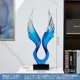 高档礼品工艺品送礼透明玄关乔迁电视柜家居树脂展翅大鹏装 饰摆件