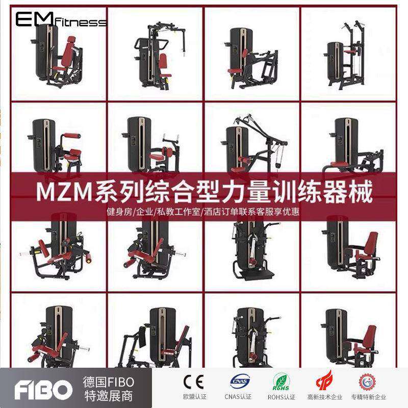 MZM健身器材全套坐姿推胸直臂夹胸训练高低拉背肩部推举训练器械