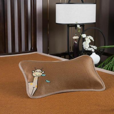 夏季儿童冰藤凉枕宝宝双面凉席枕头婴童荞麦冰丝枕幼儿园夏凉枕