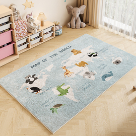 儿童房地毯阅读区婴儿爬行垫加厚可擦洗客厅，卧室床边毯防滑地垫