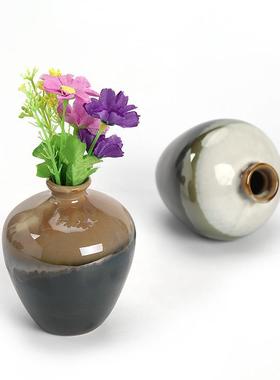 厂家花瓶摆件水培迷你窑变小花器创意家居装饰花瓶花插定制