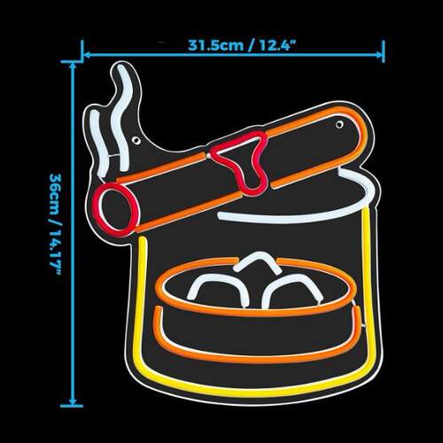 新品霓霓虹创cigar意烟灰缸灯造型装饰灯灯led虹灯氛围灯