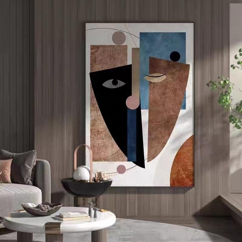 纯手绘世界名画毕加索抽象装饰画现代简约客厅玄关过道挂画落地画