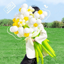 ins拍照气球花束装饰用品长条魔术气球春游商场道具野餐场景布置