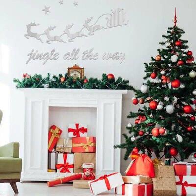 Reindeer Wall Decal Acrylic Elk Decoration Decals Removable