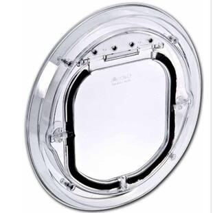 出口国外新款宠物门圆形宠物围栏猫洞狗门狗塑料门小狗门装在玻璃