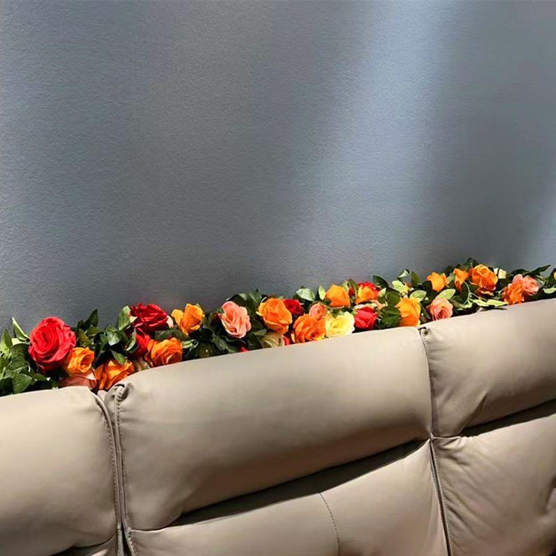 玫瑰花藤LTS蔓家订居婚婚房房间装饰布绢置结婚头床装饰花