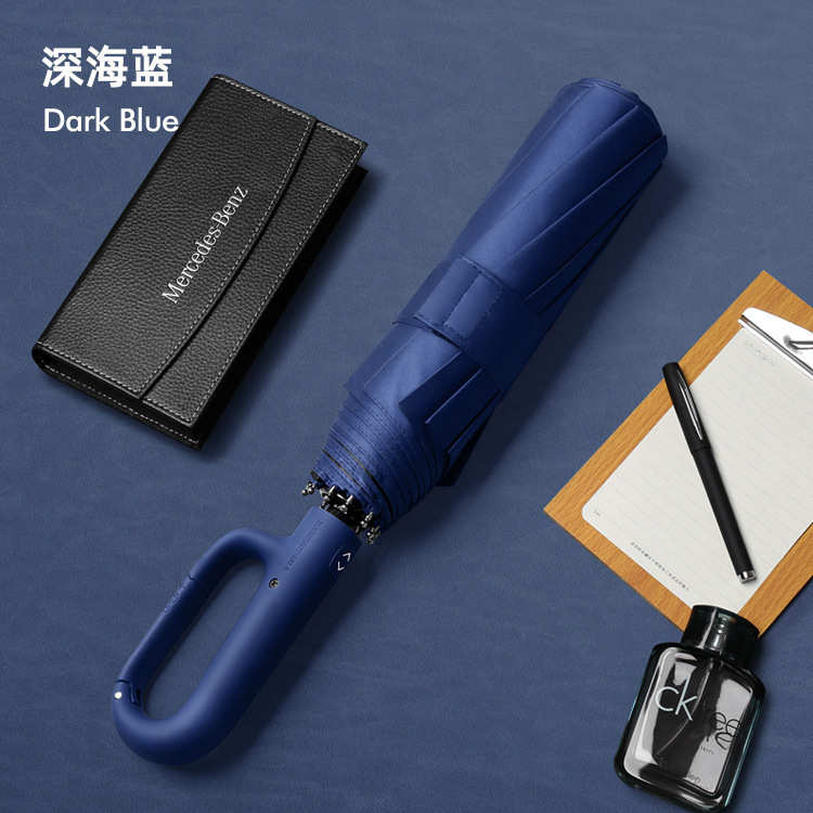 环扣10骨全自动折叠晴雨两用大号容量抗风双人车载遮阳防晒伞