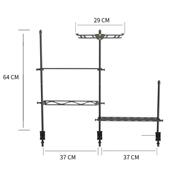 户外露营桌面置物灯架铝合金折叠便携烧烤DIY组装 自由搭配置物架