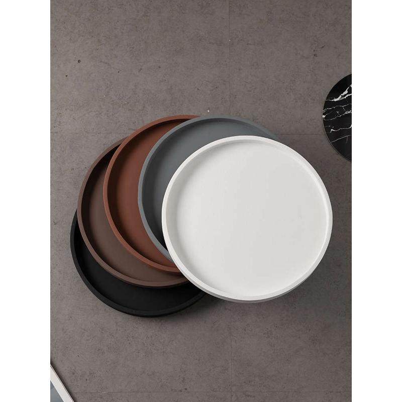 花盆托盘圆形黑灰白棕色家用底座垫仿水泥陶瓷紫砂塑料加厚接水盘,鲜花速递/花卉仿真/绿植园艺,花盆,淘宝优惠券,粉丝福利购,淘宝优惠卷