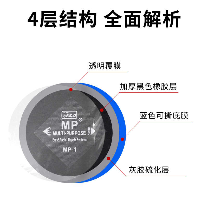 途卡趣戴补胎子午线胶片双向硫化粘合性强bp10hd补胎片mp补胎神器