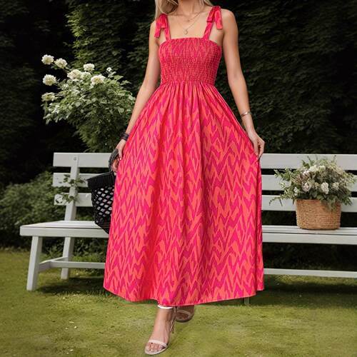 Women's suspender dress, beach waist cinching dress