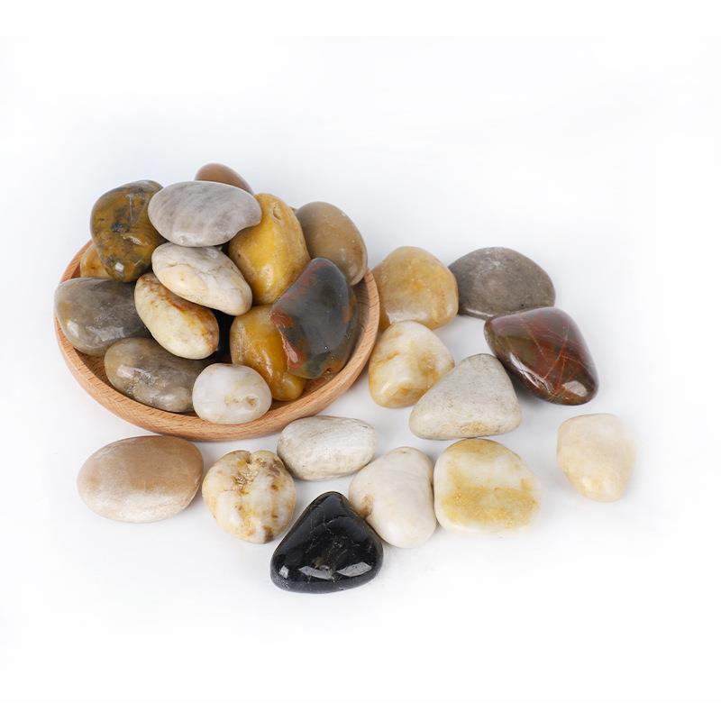 精品五彩鹅卵石景庭院园林景观石造铺彩色鹅卵石路池水EGJ铺面石