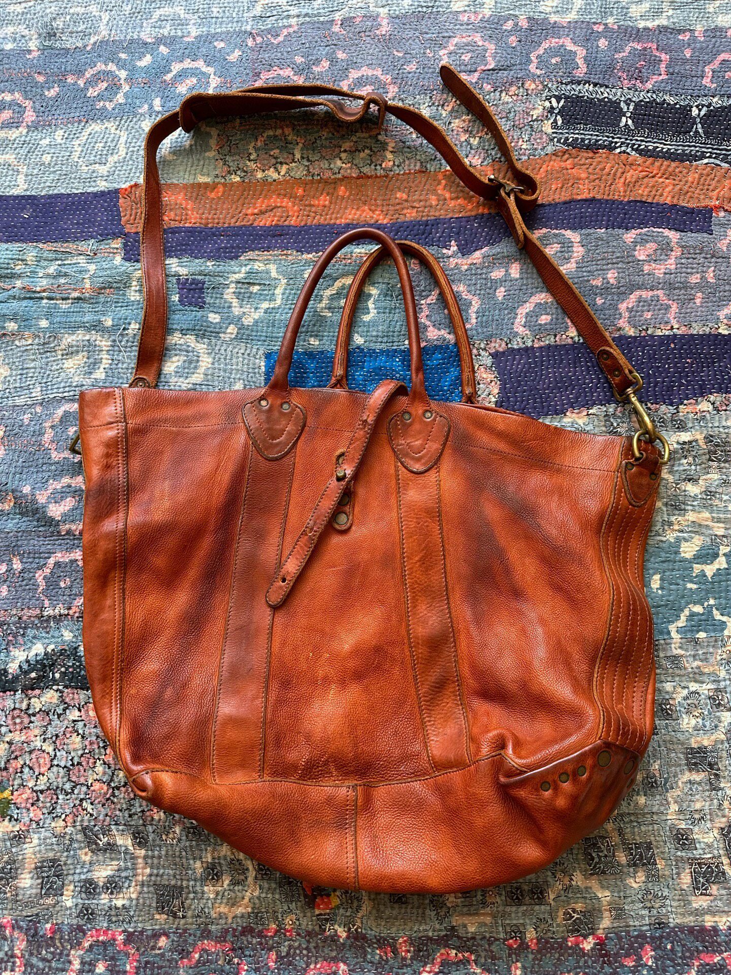 RRL Italian Brown Leather Tote