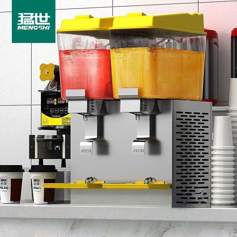 猛世饮料机商用全自动冷热双杠三缸小型豆浆机自助餐果汁机冷饮机