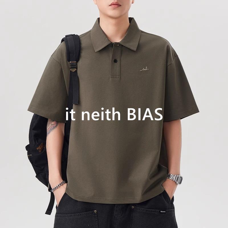 it neith BIAS240g重磅POLO衫男夏季2025新款翻领短袖T恤休闲上衣