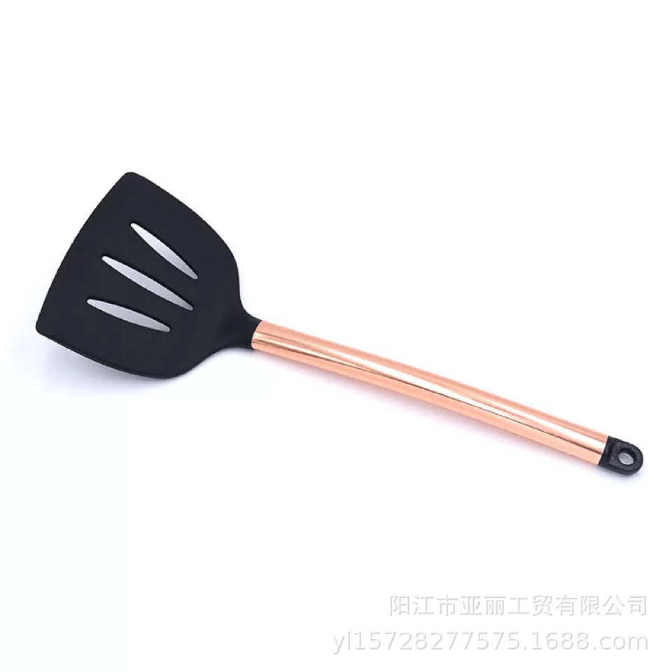 硅胶尾环镀金厨具8件套烹饪勺铲密更不粘锅静音管柄厨具7件套,厨房/烹饪用具,全套勺铲,淘宝优惠券,粉丝福利购,淘宝优惠卷