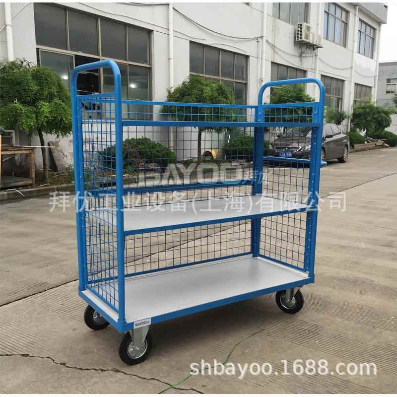 BAYOO/拜优隔板架推车,隔板手推车,木板手推车