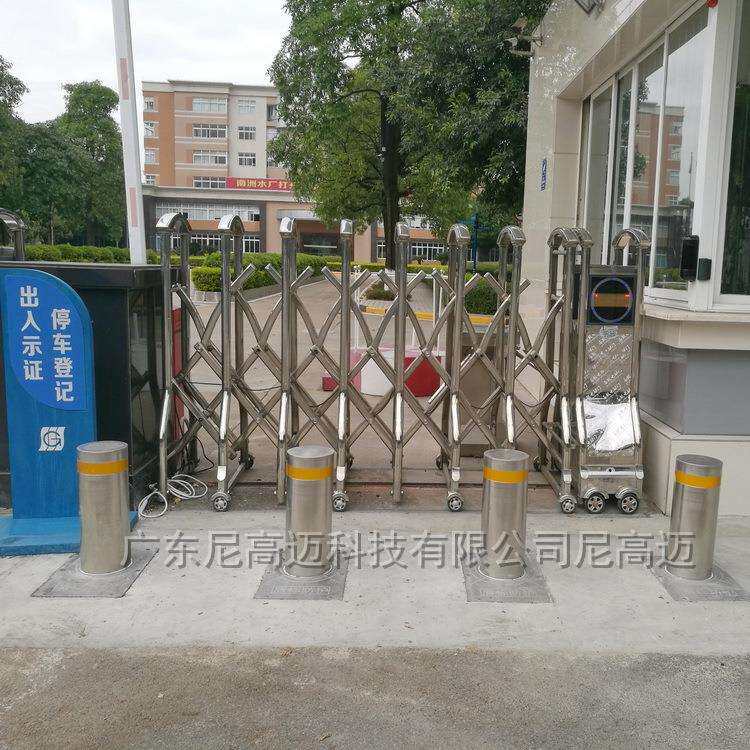 南洲水厂液压一体式全自动升降柱路障大门伸缩挡车地杆不锈钢路桩