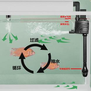 新秀鱼缸水泵过滤器三合一增氧XX 360上循环多功能抽水泵 230 260