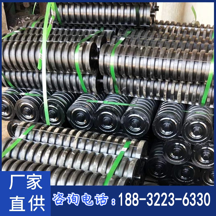生产输送带滚筒无动力橡胶缓冲托辊89*375/89*240/89*305防滑减震