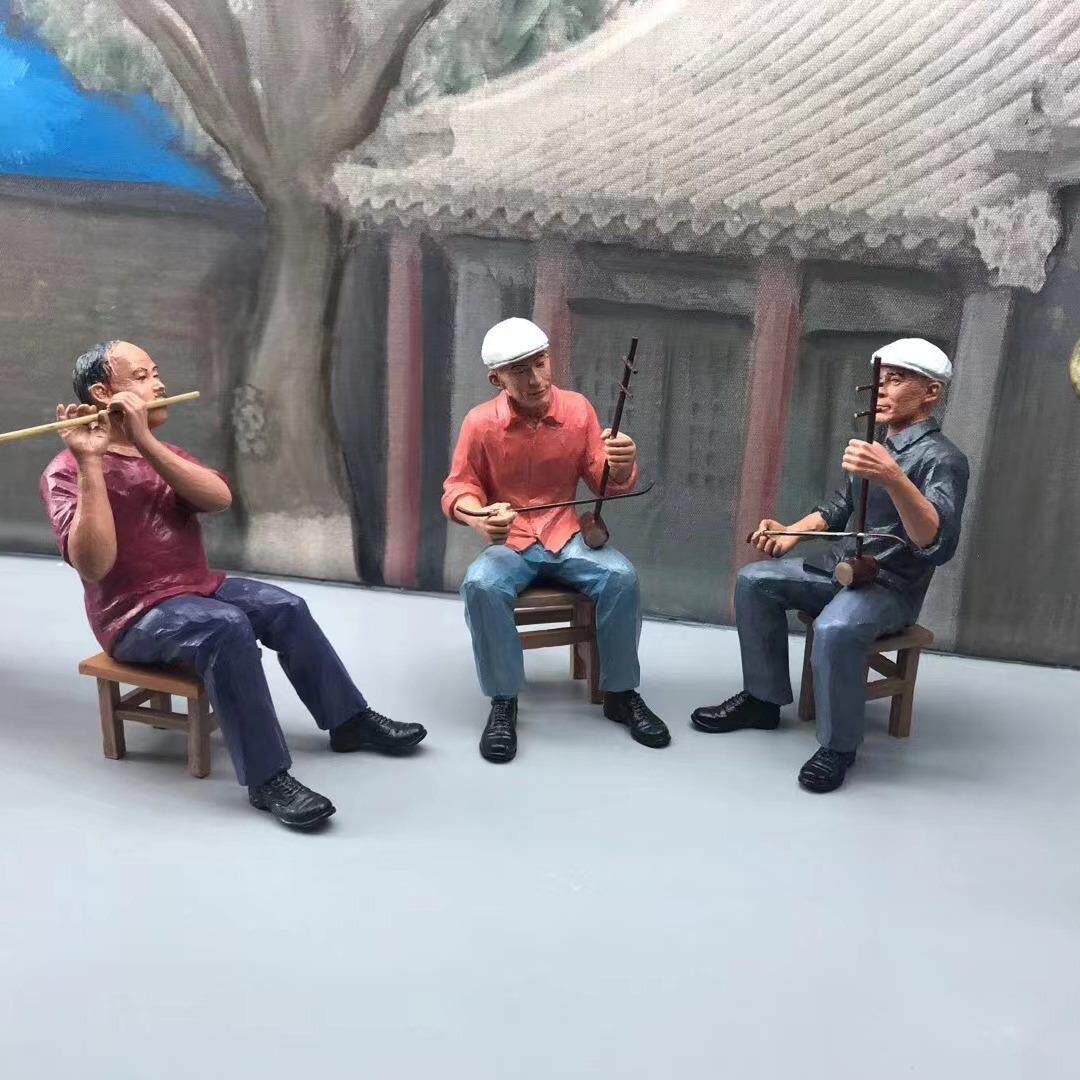 场景复原模型艺术品人物摆件场景模型场景道具户外景区仿生动物