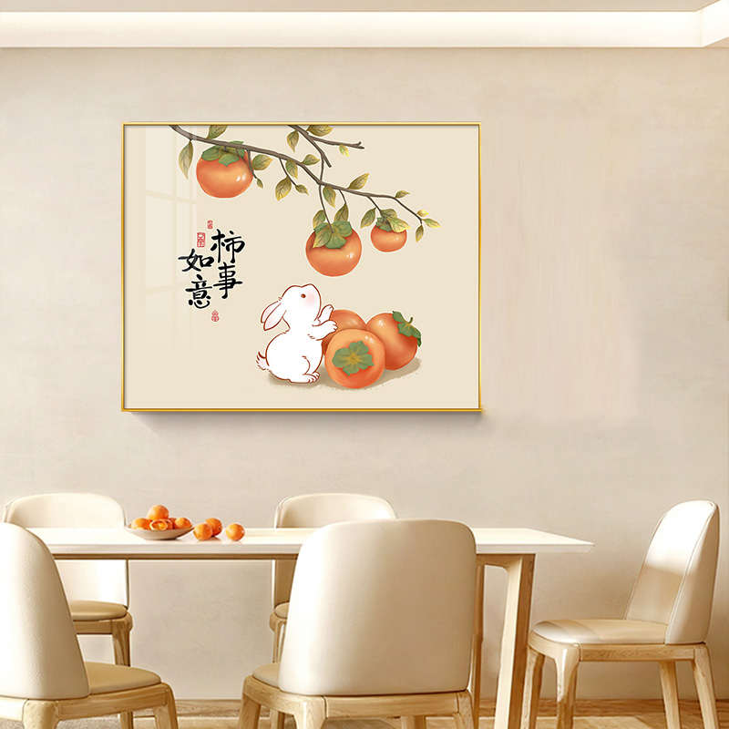 新中式电表箱装饰画免打孔遮挡配电箱弱电箱电表盒壁画电闸箱挂画