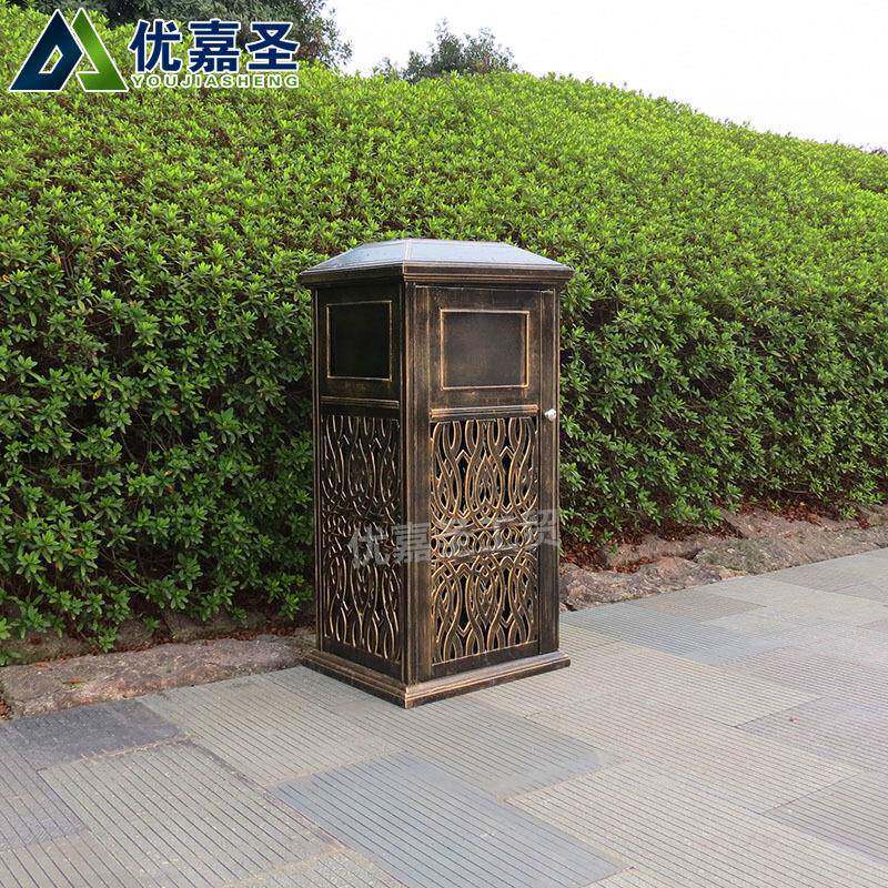 铸铝垃圾桶景区别墅垃圾桶户外高档垃圾箱庭院小区果壳箱果皮箱
