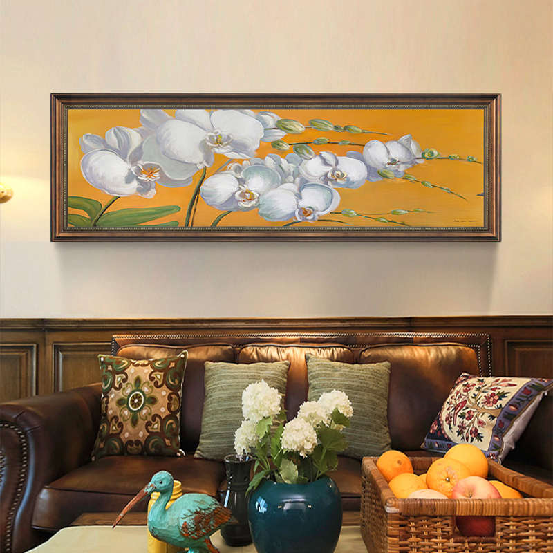 客厅欧式间美式卧房壁画墙背景装饰画酒沙发床头挂画店主油画卧室图片