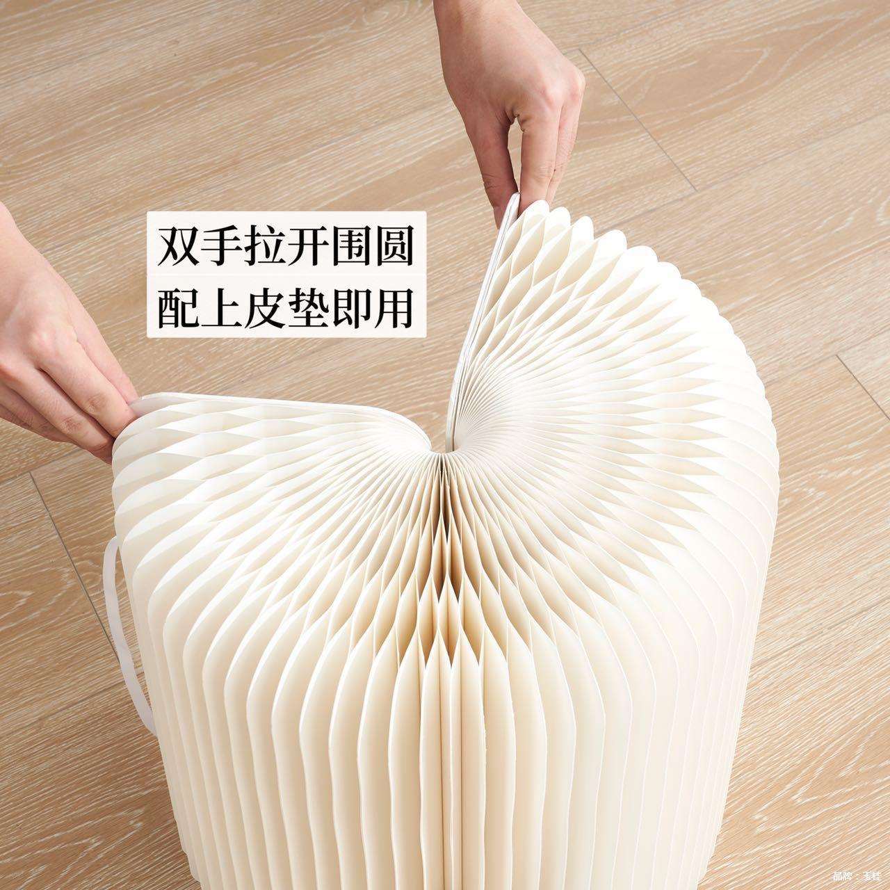 现货圆柱折叠凳 家用纯色可折叠便携收纳网红圆形儿童小凳子